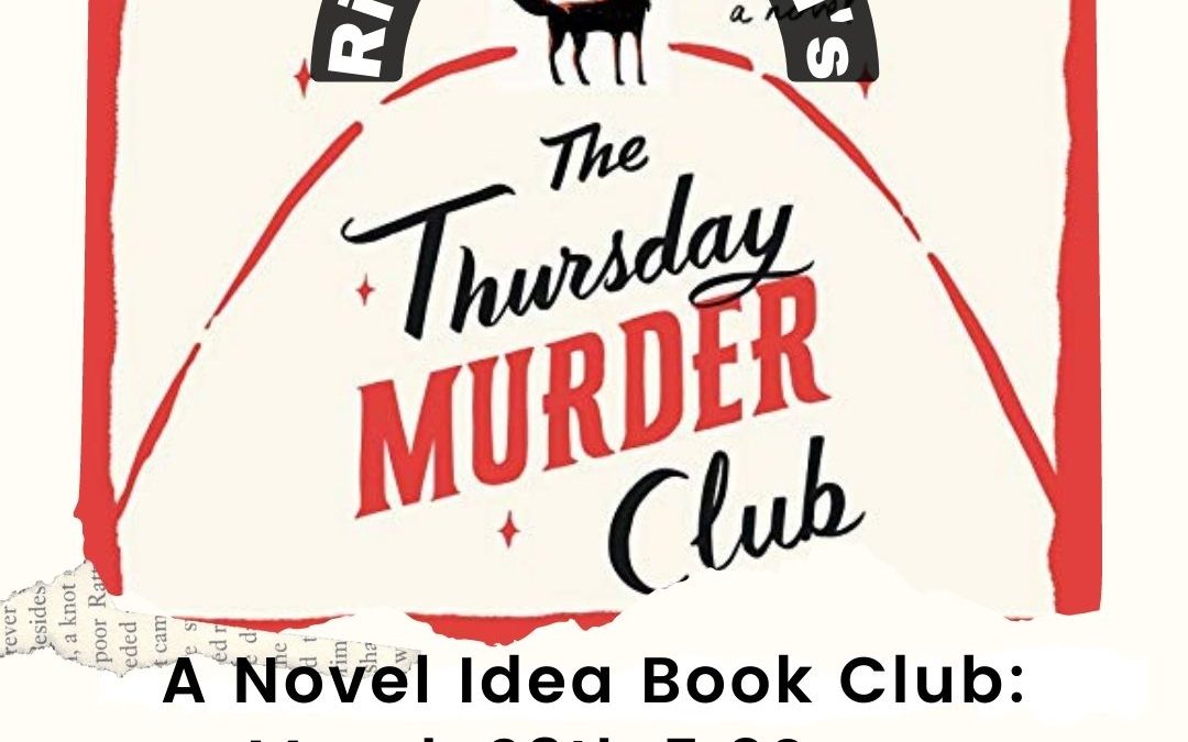 Novel idea Book Club: March 28 at 5:30pm